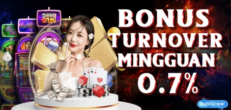 Bonus Rollingan Mingguan Casino 0.7%